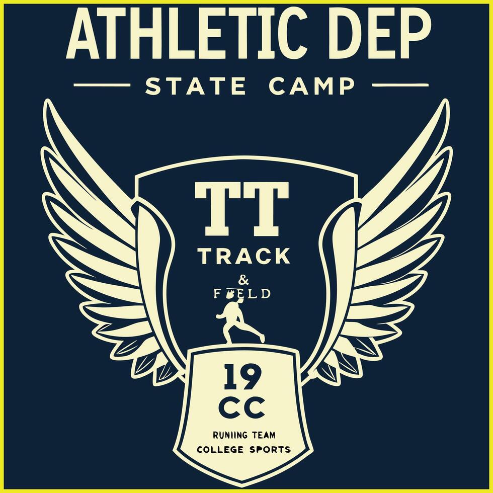 Vintage Track and Field Emblem vector
