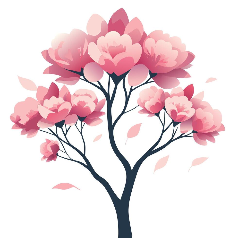 Cre colorful flowers and leaves set design on a white background vector