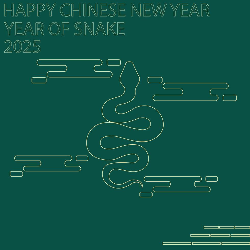 green eco snake of year 2025 vector