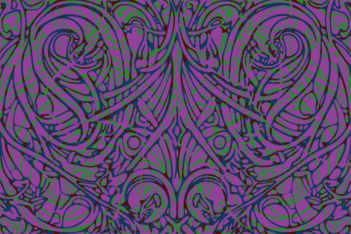 Intricate abstract design featuring swirling patterns and dynamic shapes in vibrant colors vector