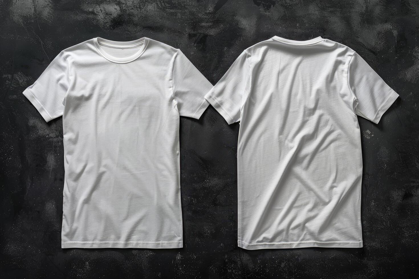 White T Shirt Mockup Front And Back Views photo