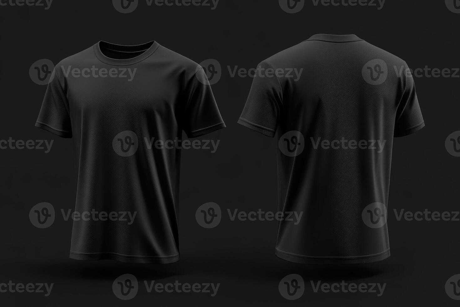 Black TShirt Front And Back Display Mockup photo