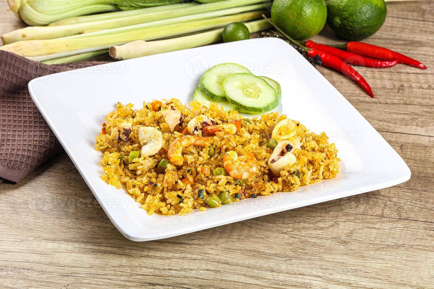 A plate of food on a table photo