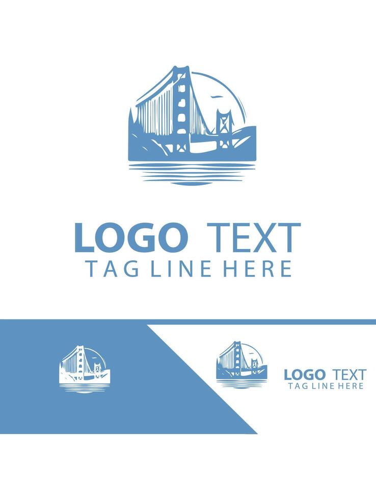 Riverstone bridge logo vector