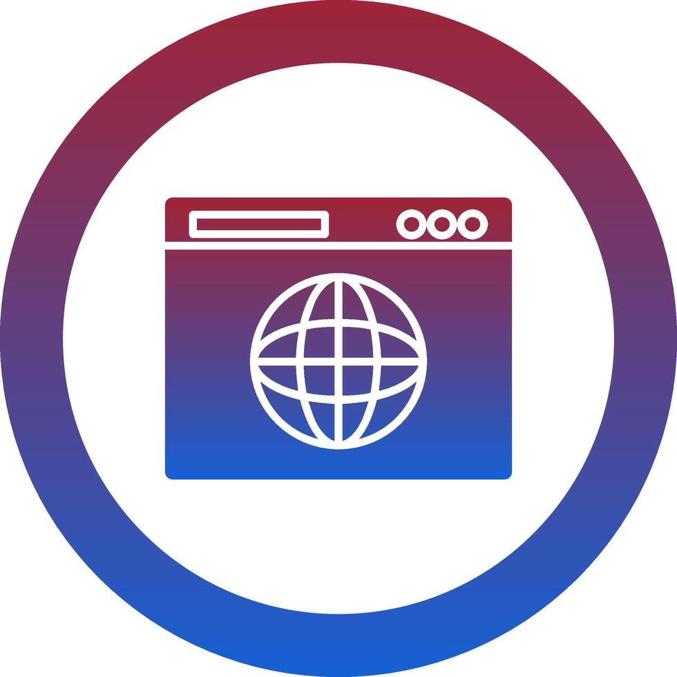 Browser icon. colored outline icon style. vector