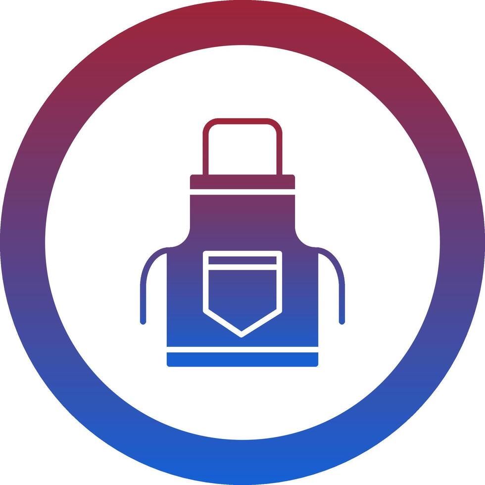 Apron icon. colored outline icon style. vector