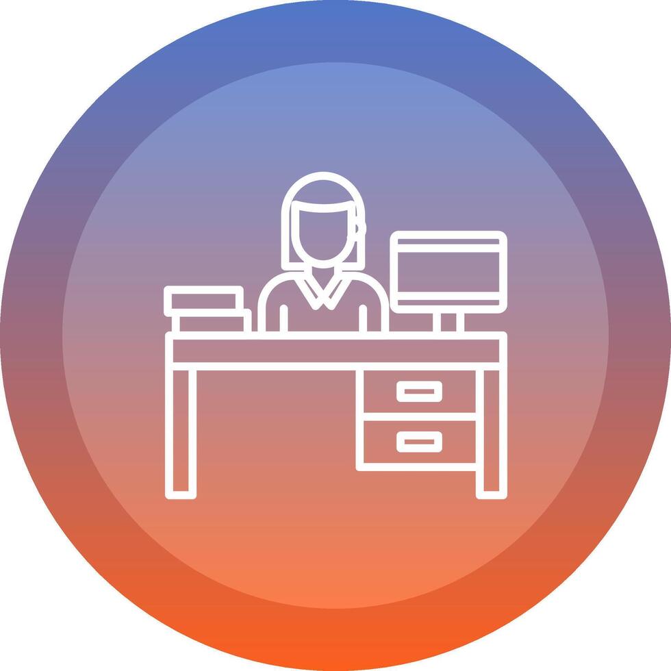 Workspace icon. colored outline icon style. vector