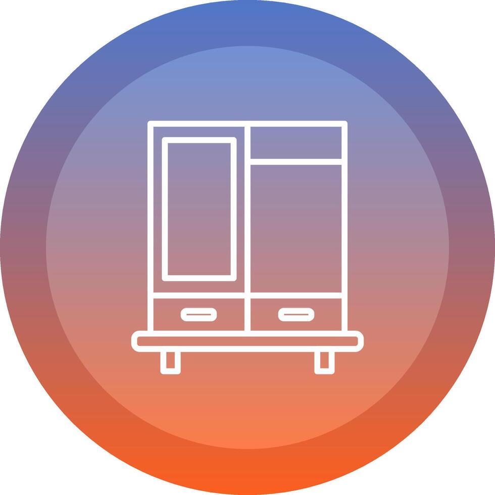 Wardrobe icon. colored outline icon style. vector