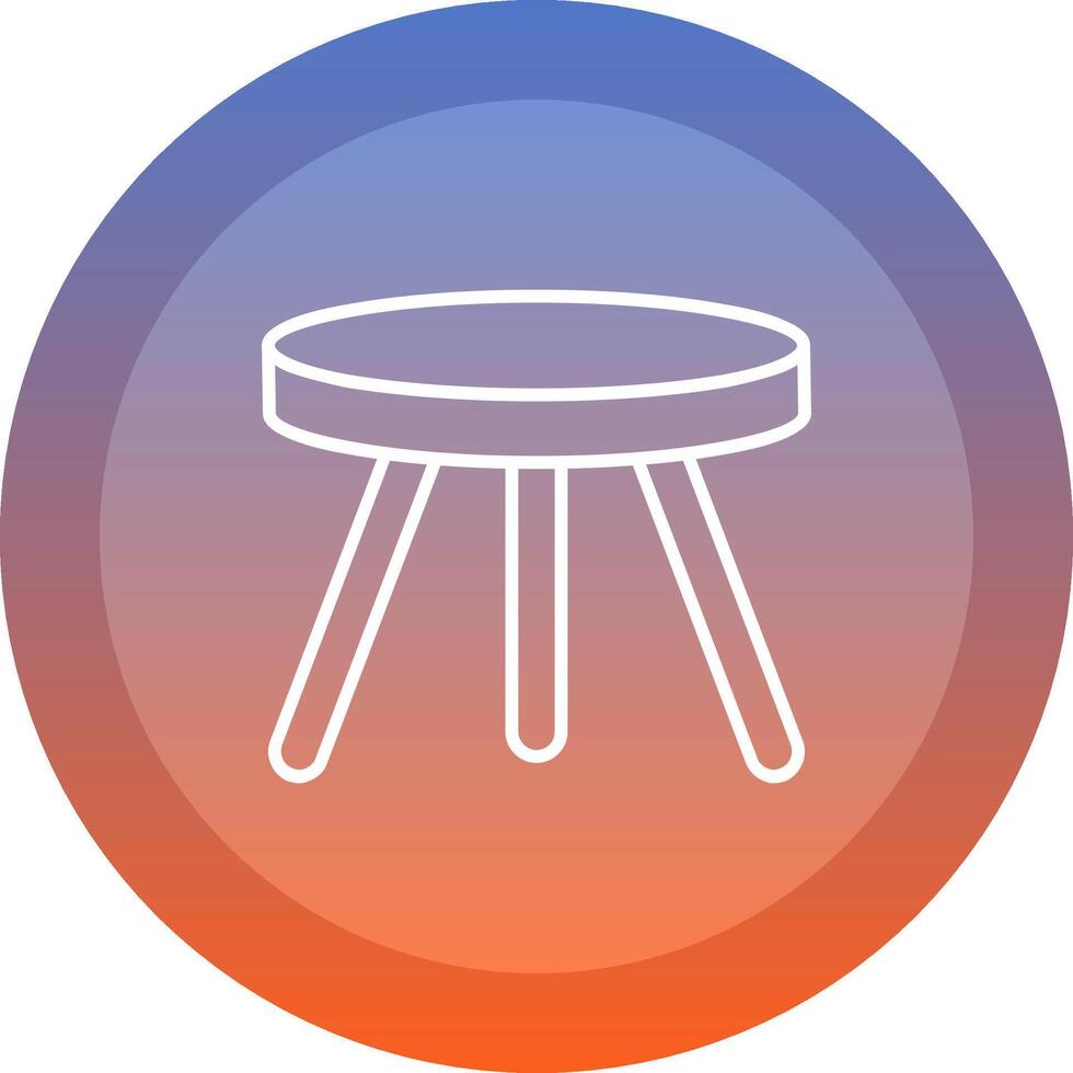 Stool icon. colored outline icon style. vector