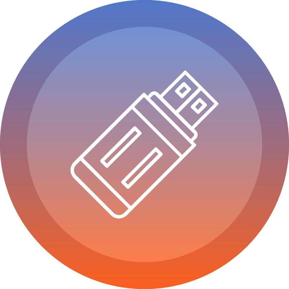 Usb Flash Drive icon. colored outline icon style. vector