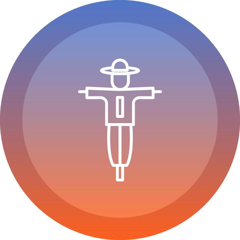Scarecrow icon. colored outline icon style. vector