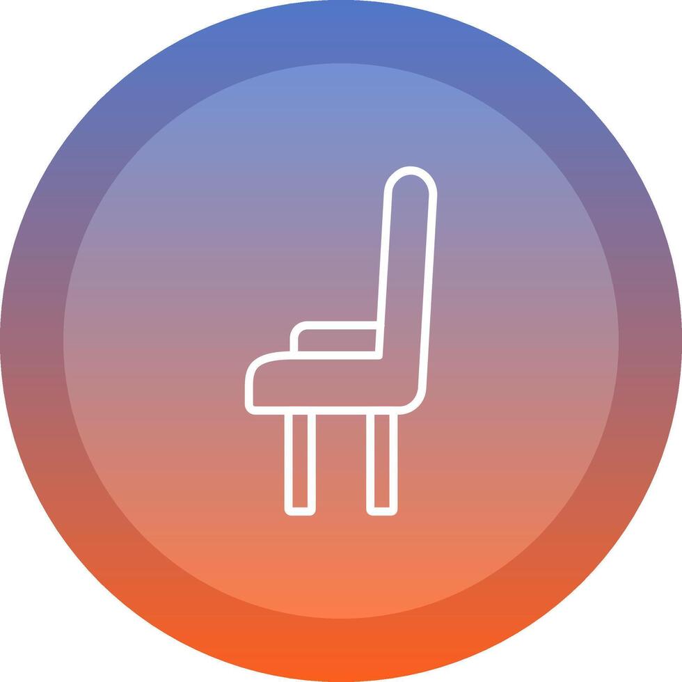 Dining Chair icon. colored outline icon style. vector