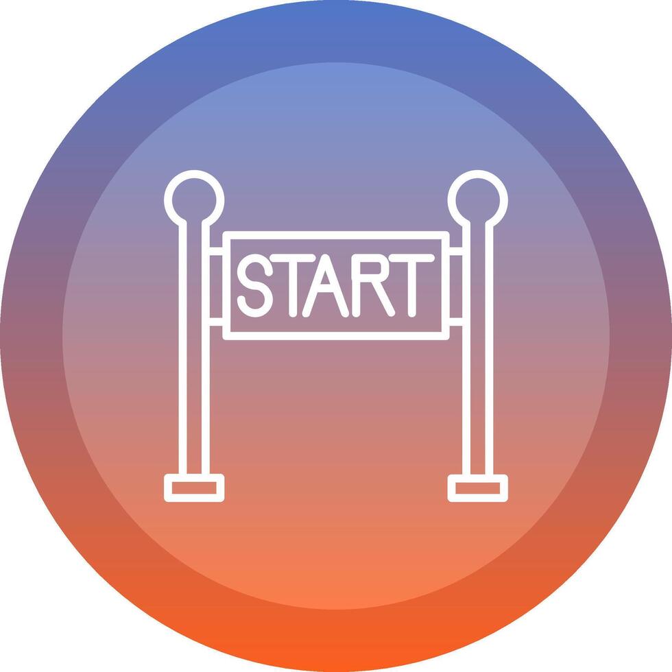 Start Line Icon Design vector