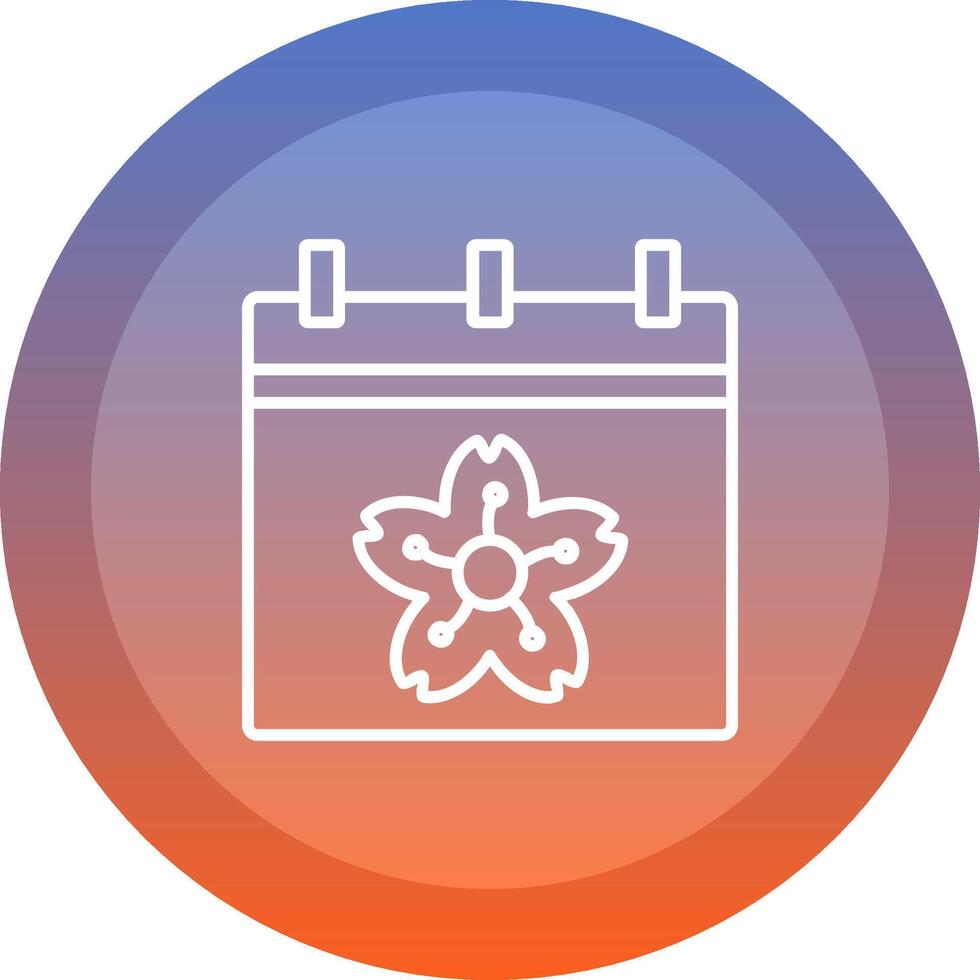 Springtime icon. colored outline icon style. vector