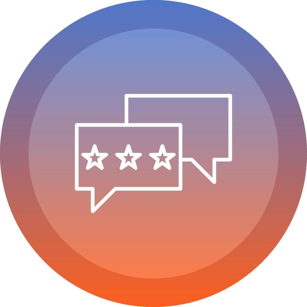 Review icon. colored outline icon style. vector