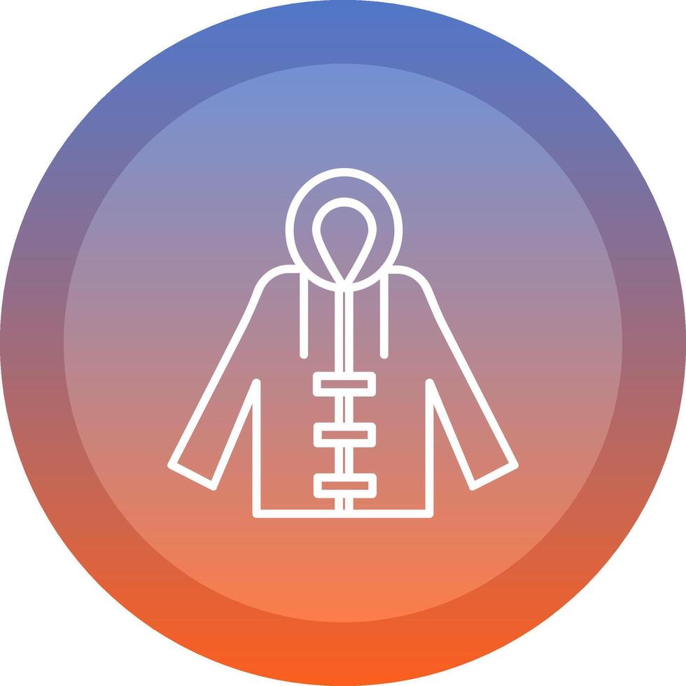 Raincoat icon. colored outline icon style. vector