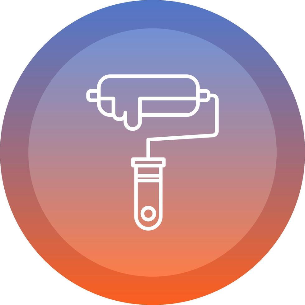 Paint Roller icon. colored outline icon style. vector