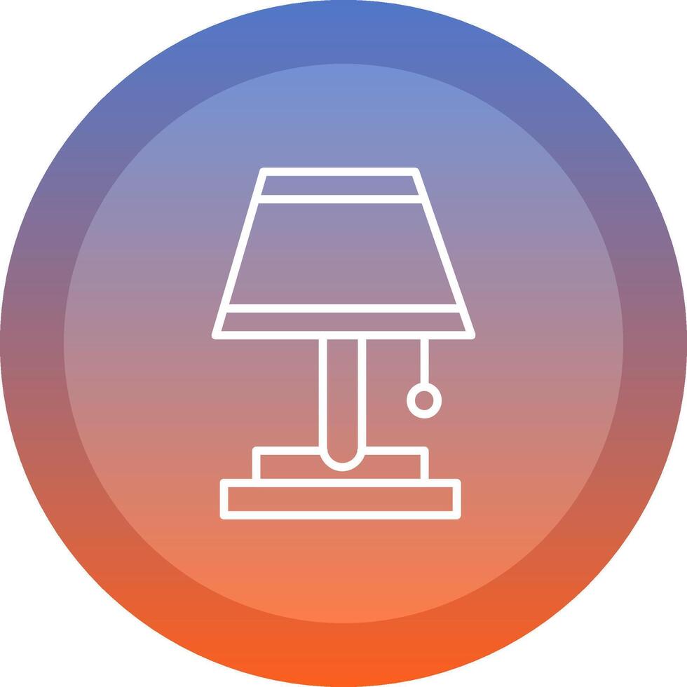 Table Lamp icon. colored outline icon style. vector