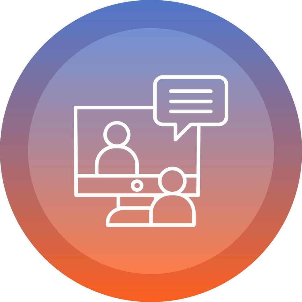 Online Interview Icon Design vector
