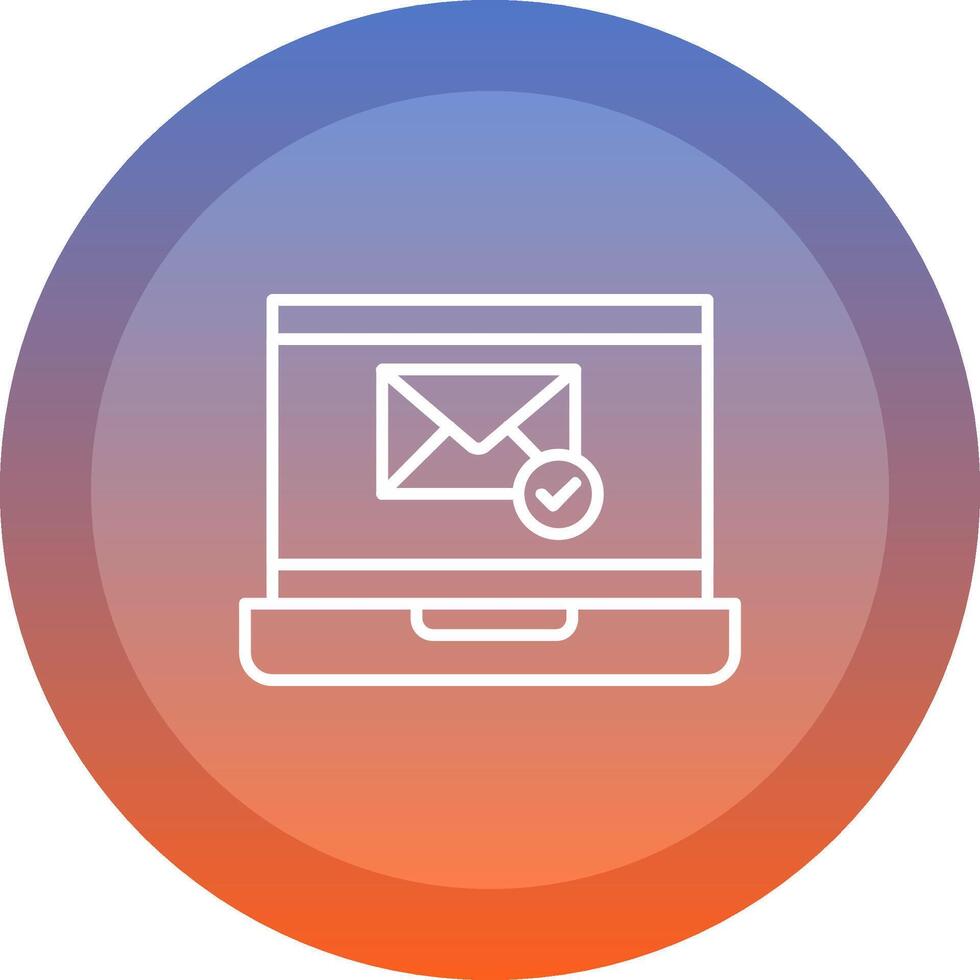 Mailing icon. colored outline icon style. vector