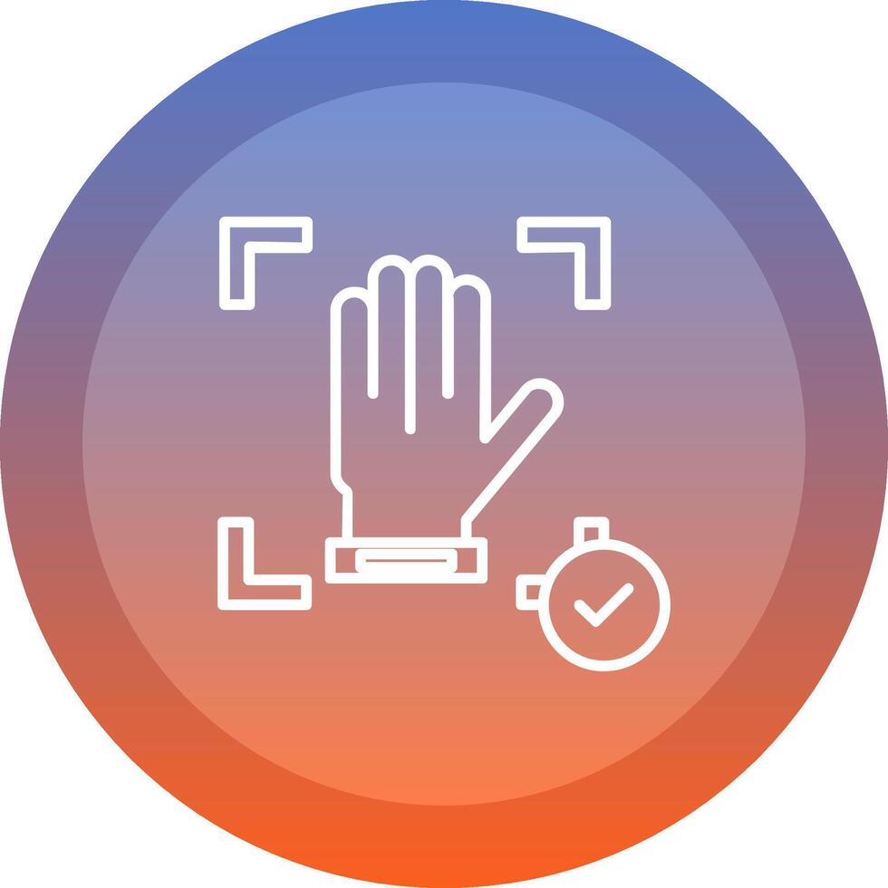 Hand Recognition Icon Design vector