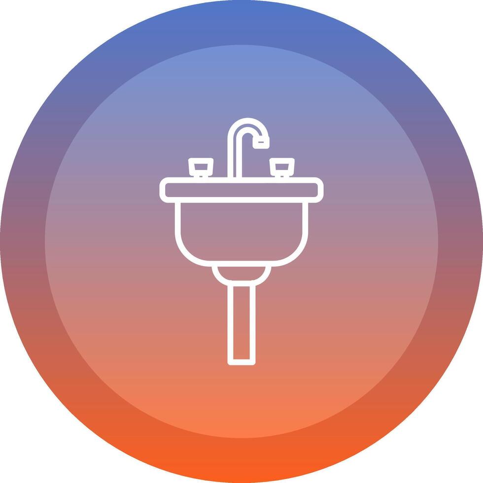 Sink icon. colored outline icon style. vector