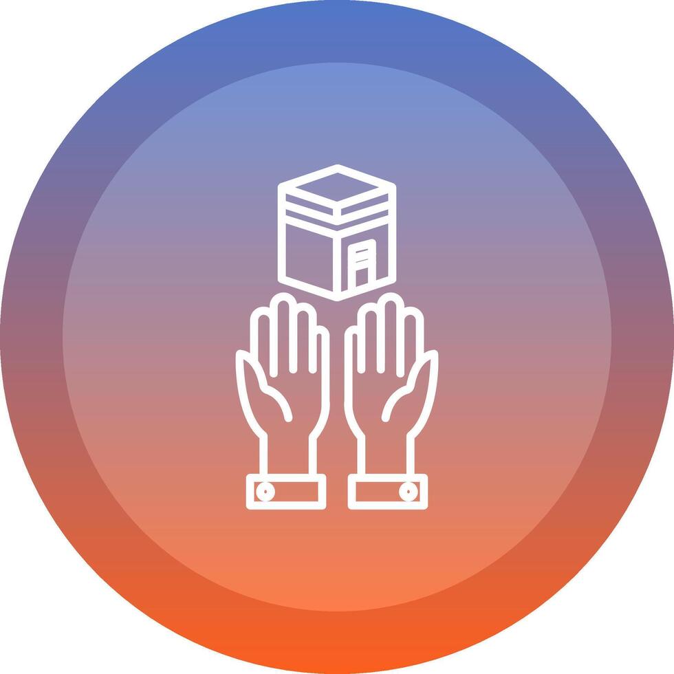 Prayer icon. colored outline icon style. vector