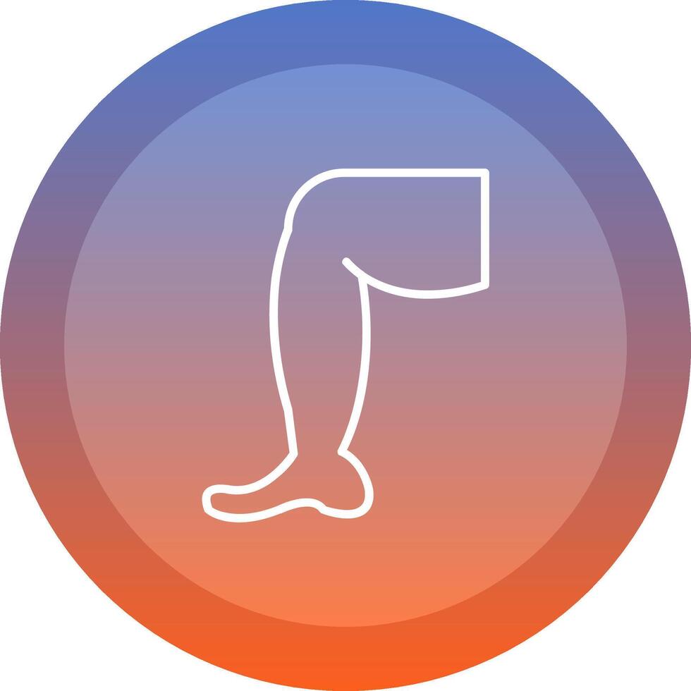 Leg icon. colored outline icon style. vector