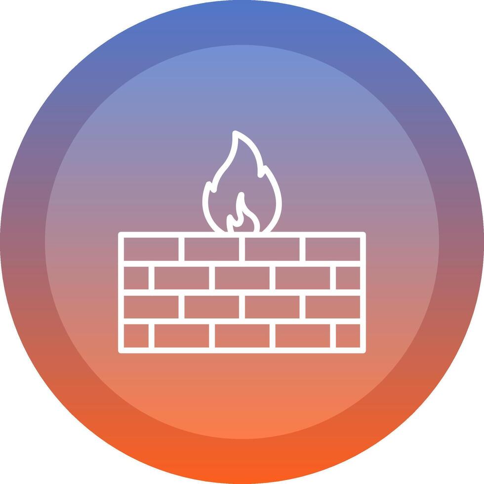 Firewall icon. colored outline icon style. vector