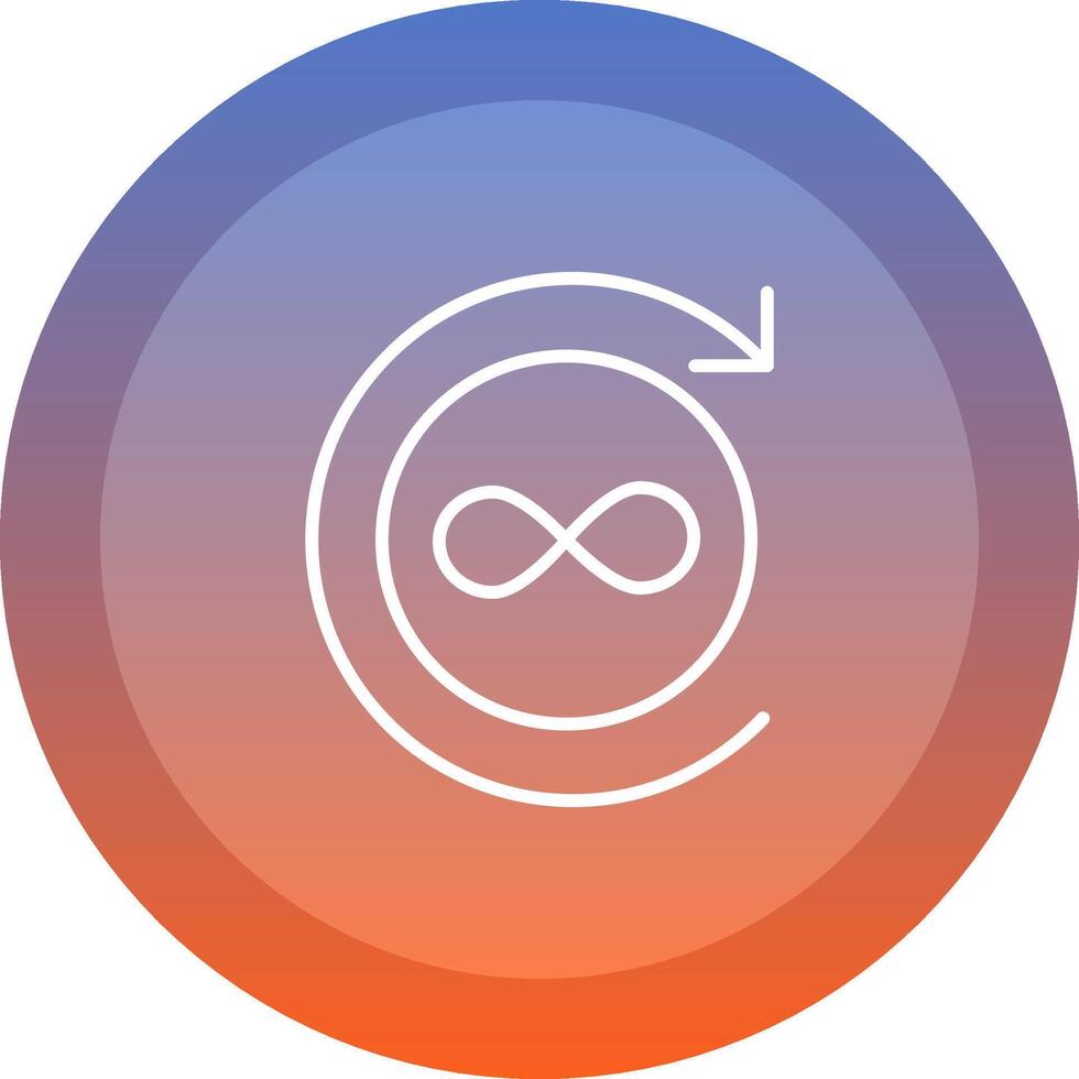 Infinite icon. colored outline icon style. vector