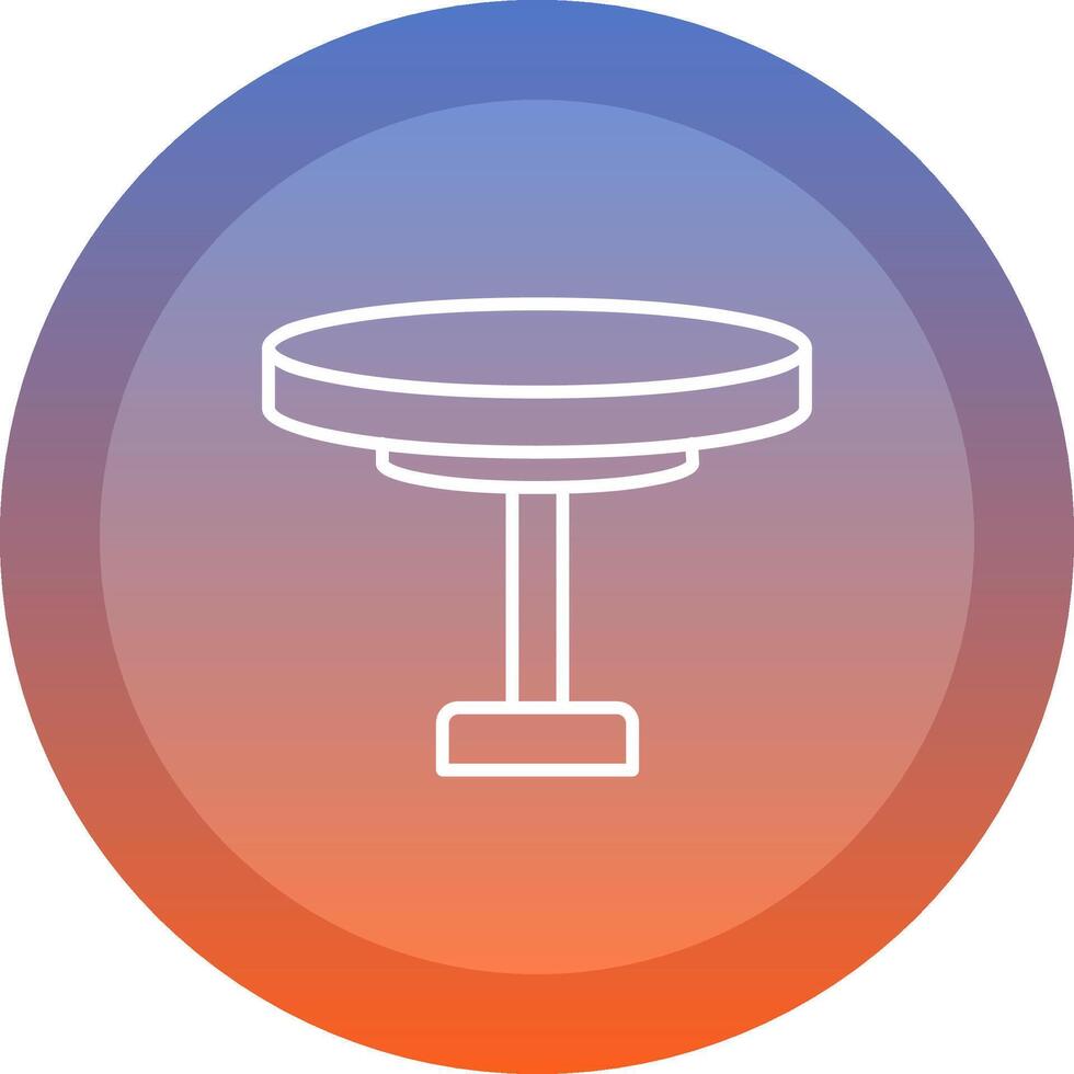 Round Table icon. colored outline icon style. vector