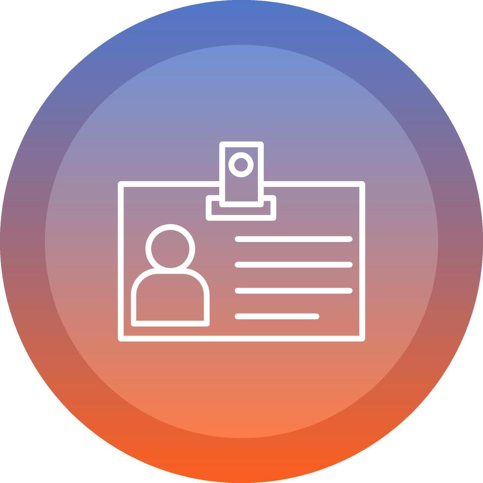Identification Card icon. colored outline icon style. vector