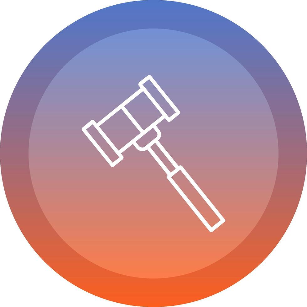 Hammer icon. colored outline icon style. vector