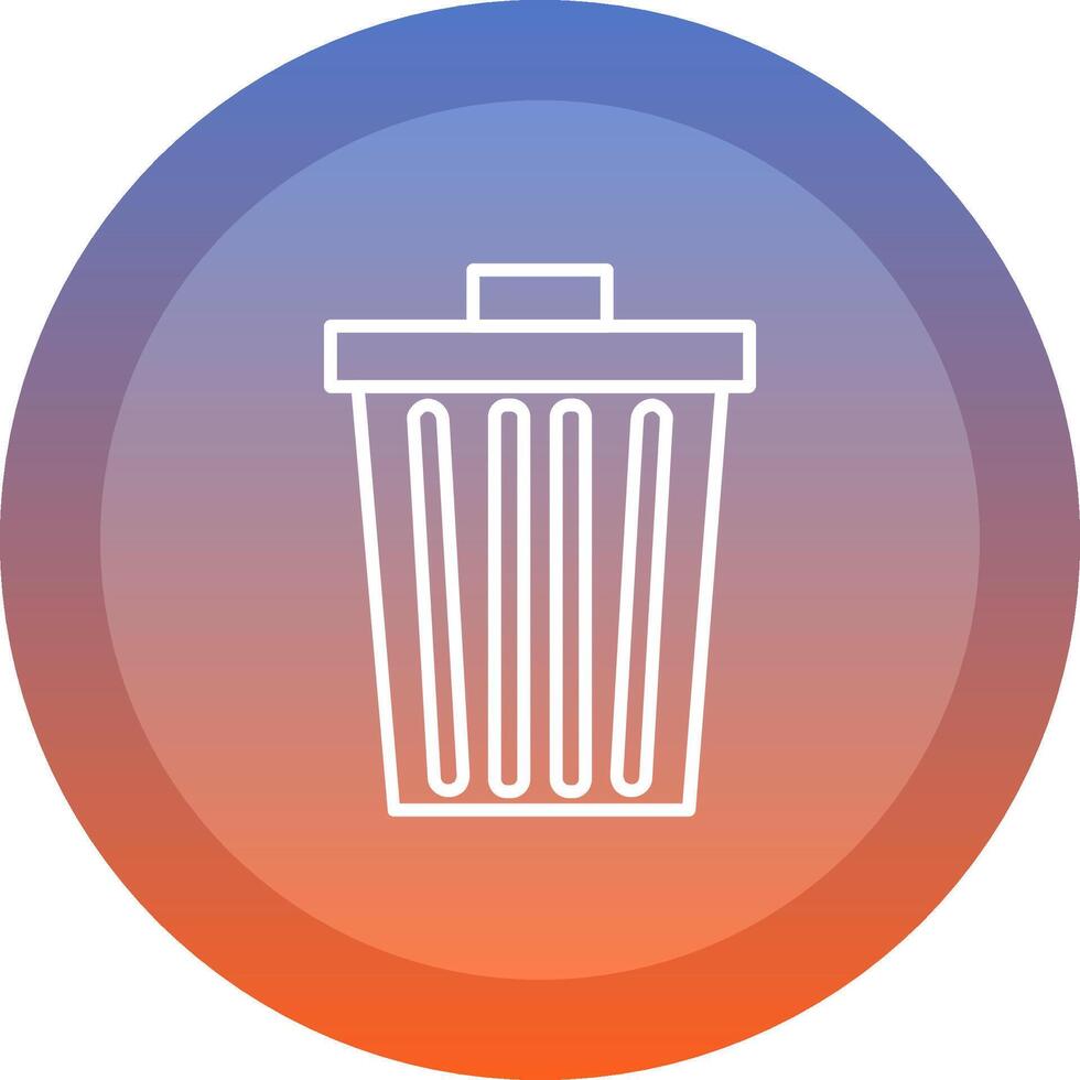 Dustbin icon. colored outline icon style. vector
