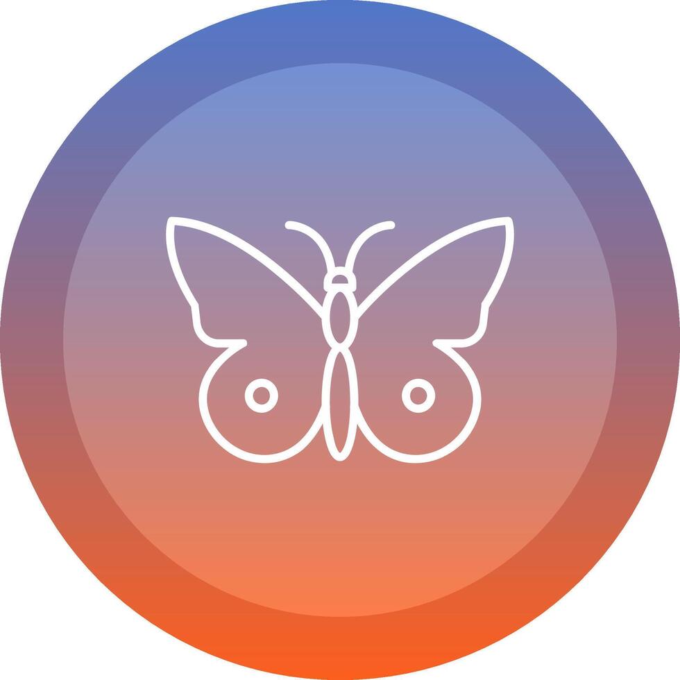 Butterfly icon. colored outline icon style. vector