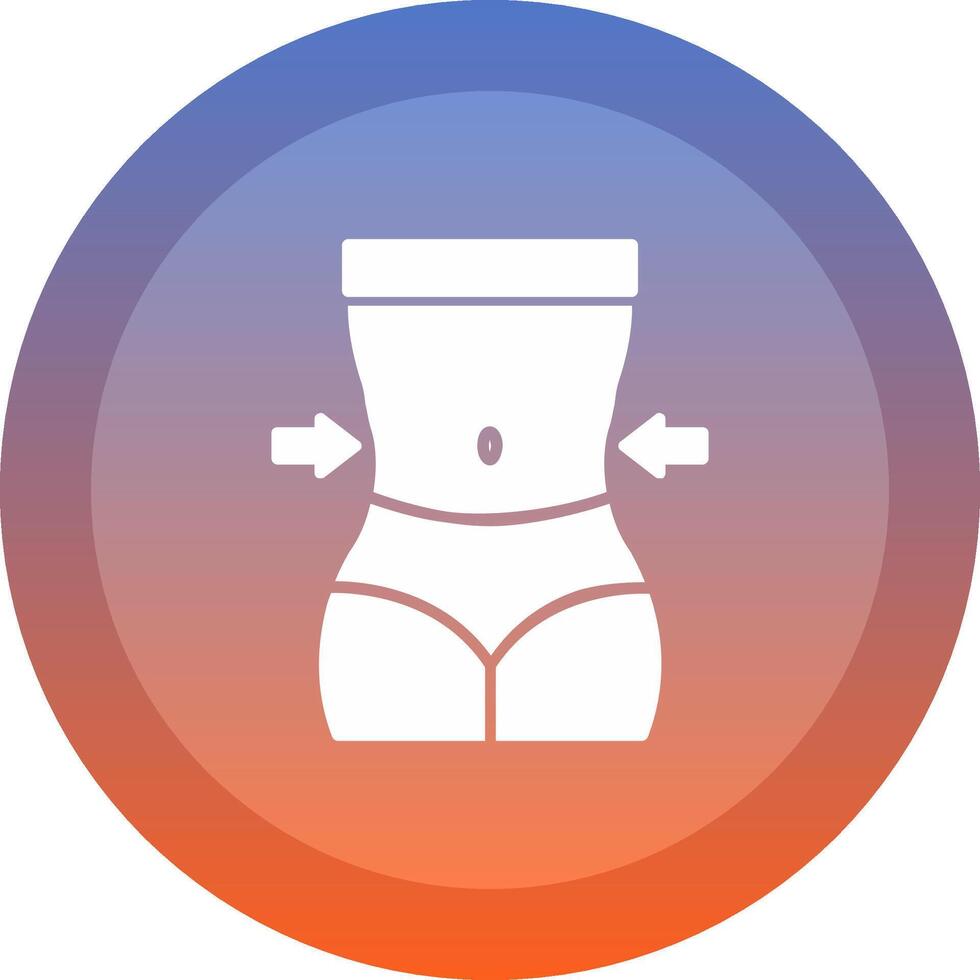 Waist icon. colored outline icon style. vector