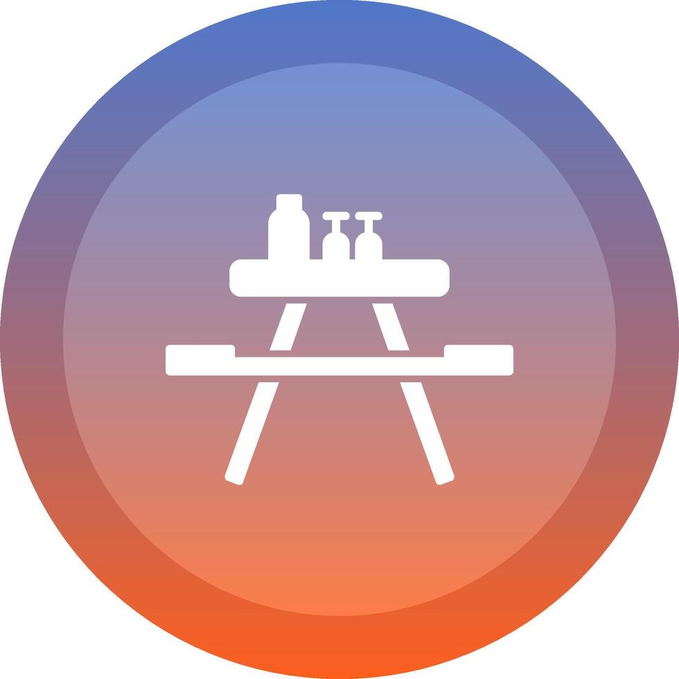 Picnic Table Icon Design vector