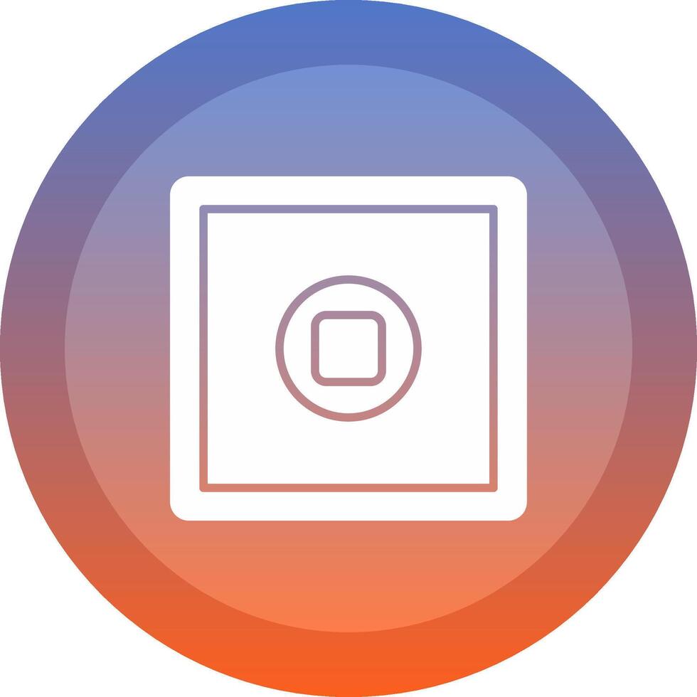 Stop Button icon. colored outline icon style. vector