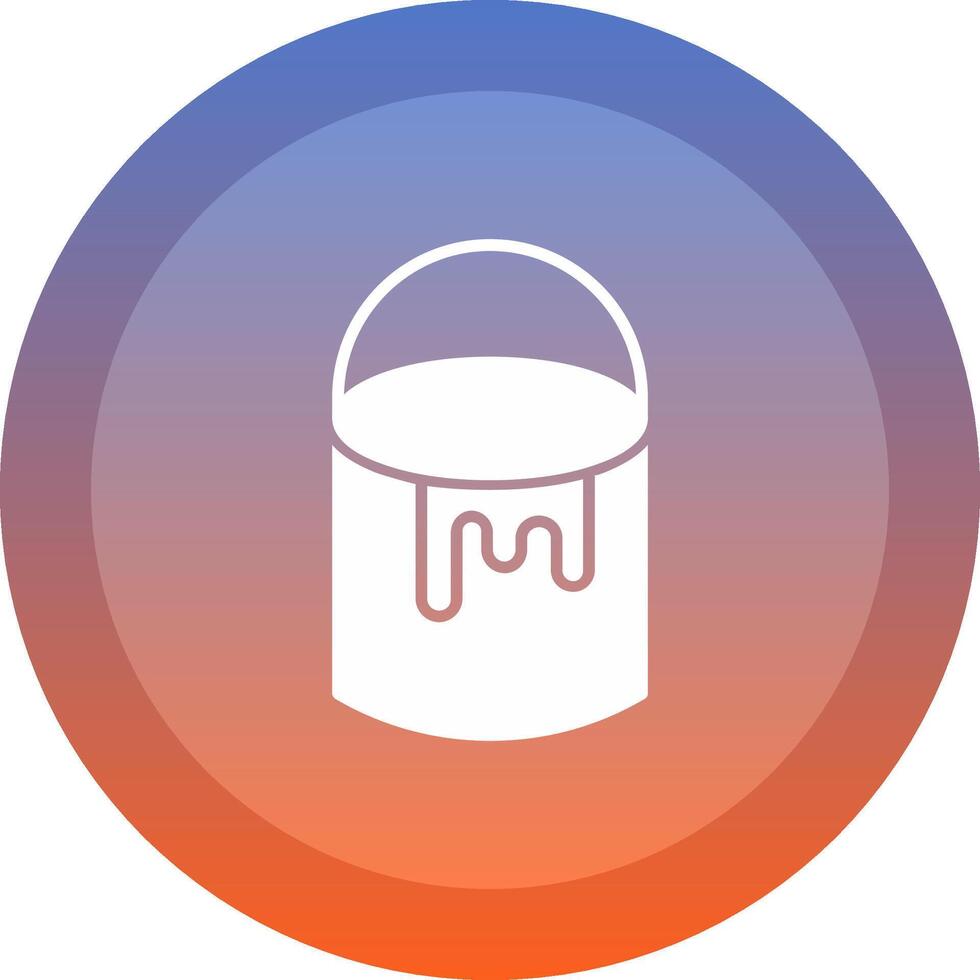 Paint Bucket icon. colored outline icon style. vector