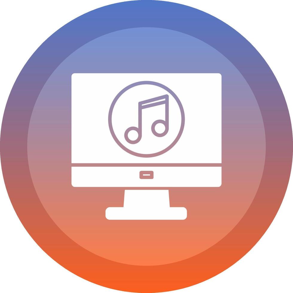 Music icon. colored outline icon style. vector