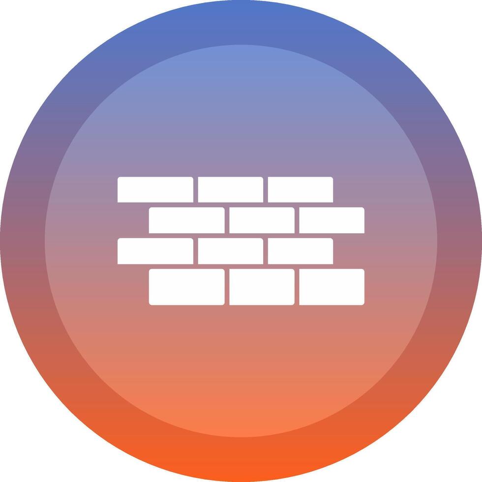 Brick Wall icon. colored outline icon style. vector