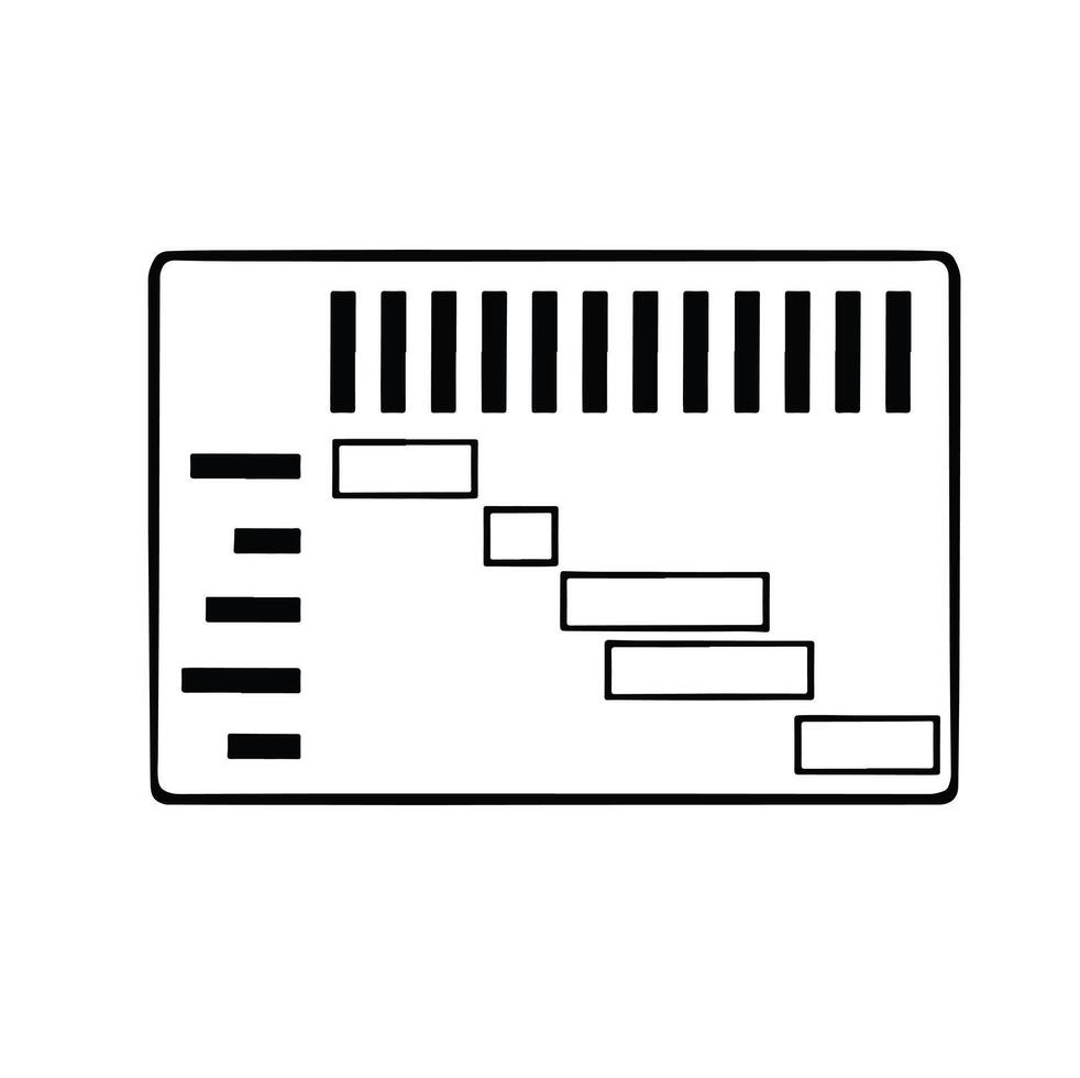 icon symbol schedule, table schedule monochrome vector