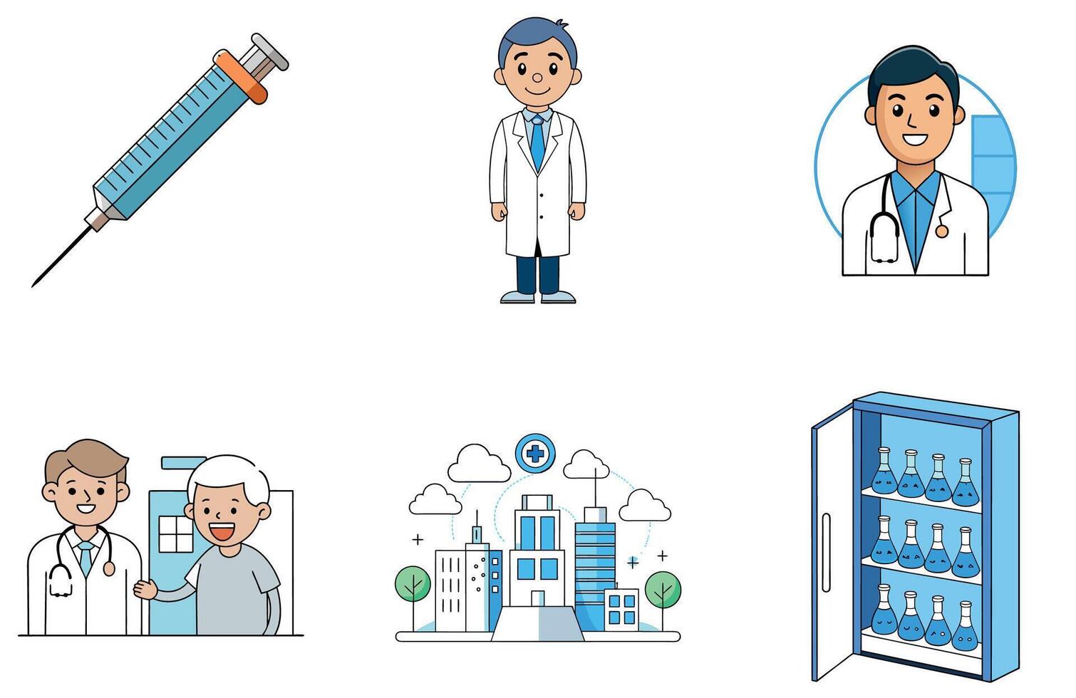 Bundle Joint Pain Relief Medicine Collection Icons vector