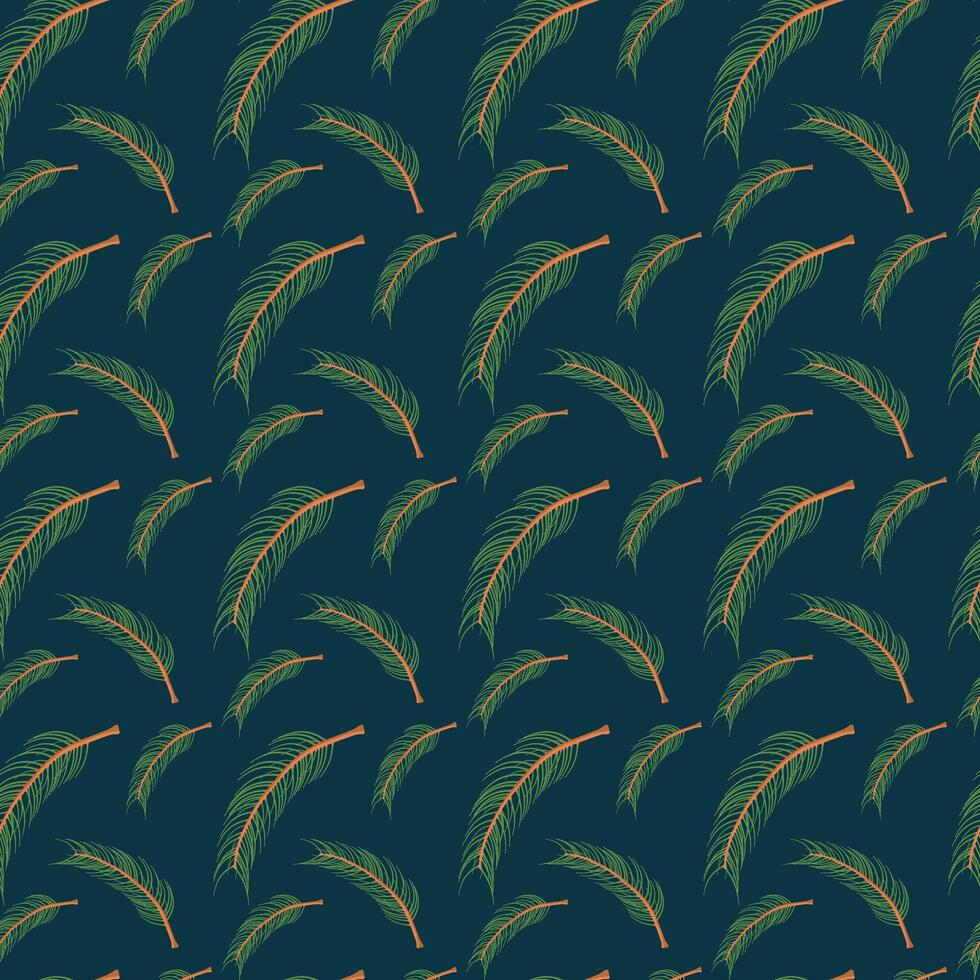 Pattern of spruce twigs. Seamless texture. vector