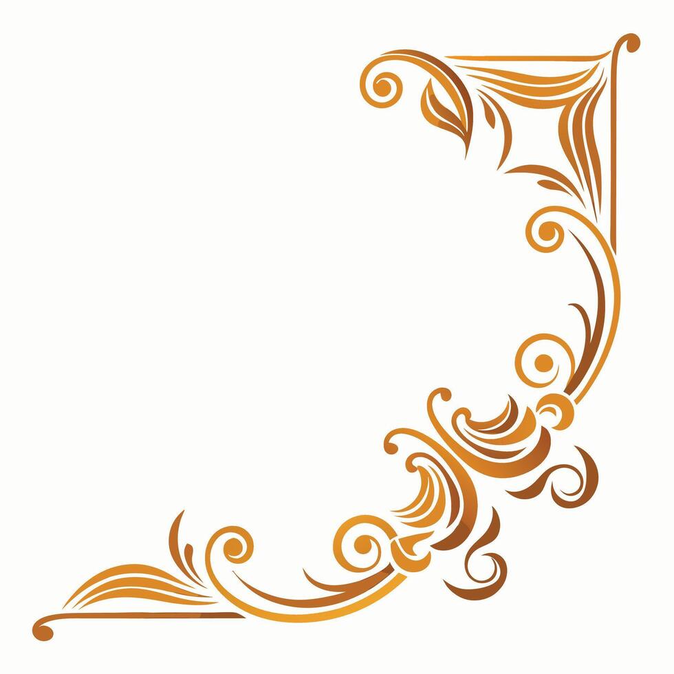 golden Ornament design elements on a white background vector