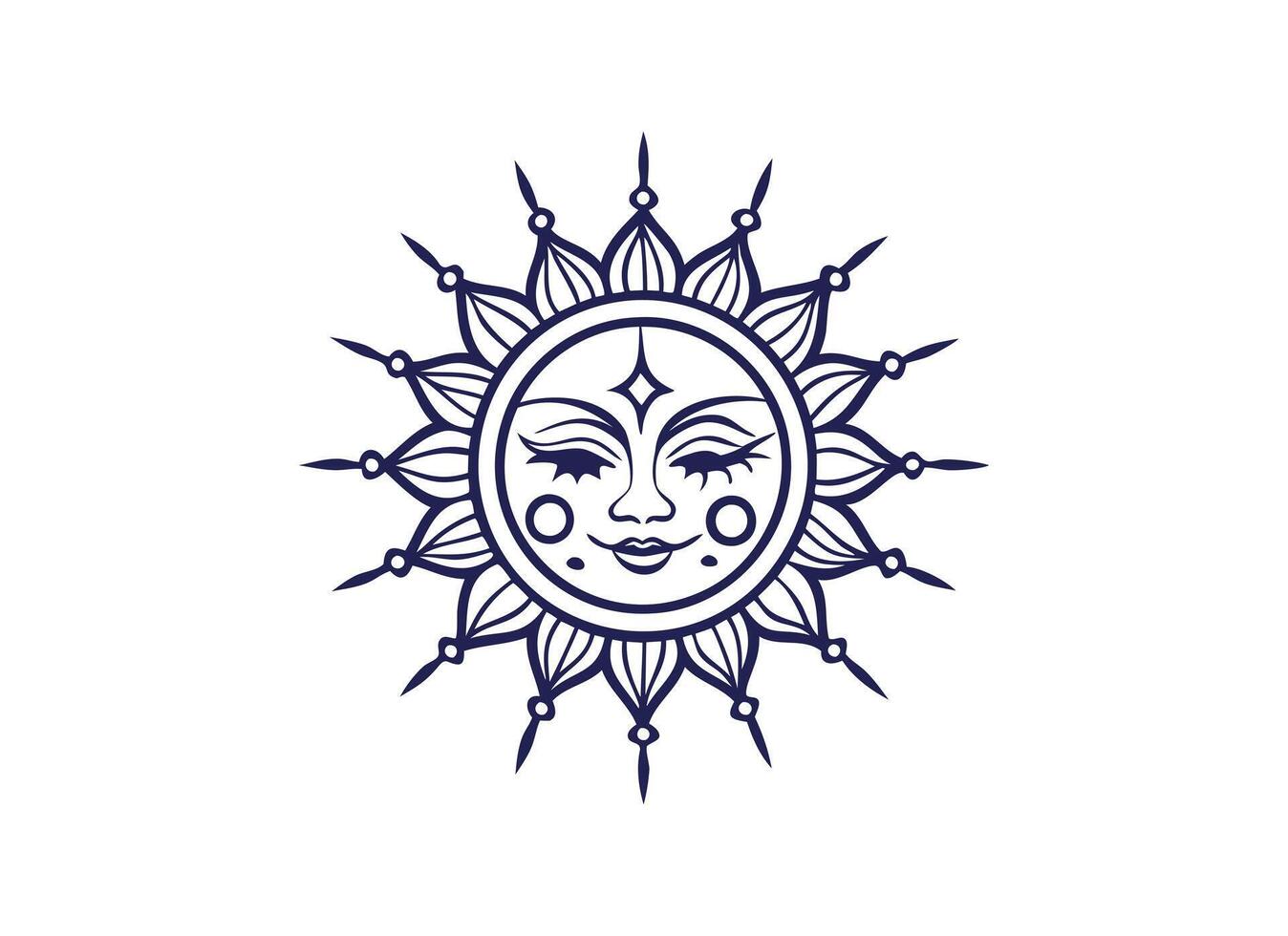 Ornamental Mandala Sun Design for Decorative and Artistic Projects Art vector