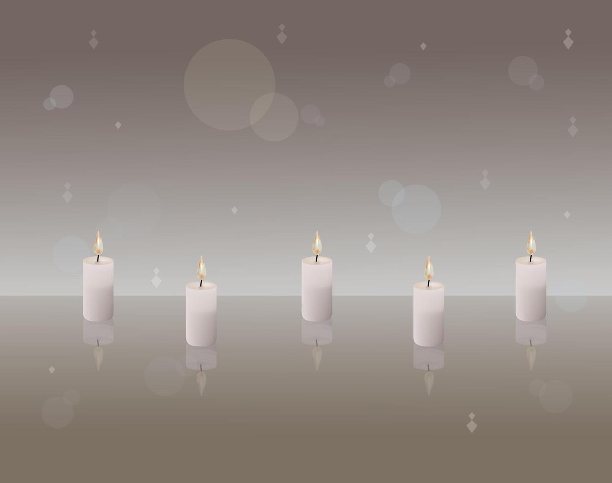 candle light meditation for healthy mind on decorate background vector