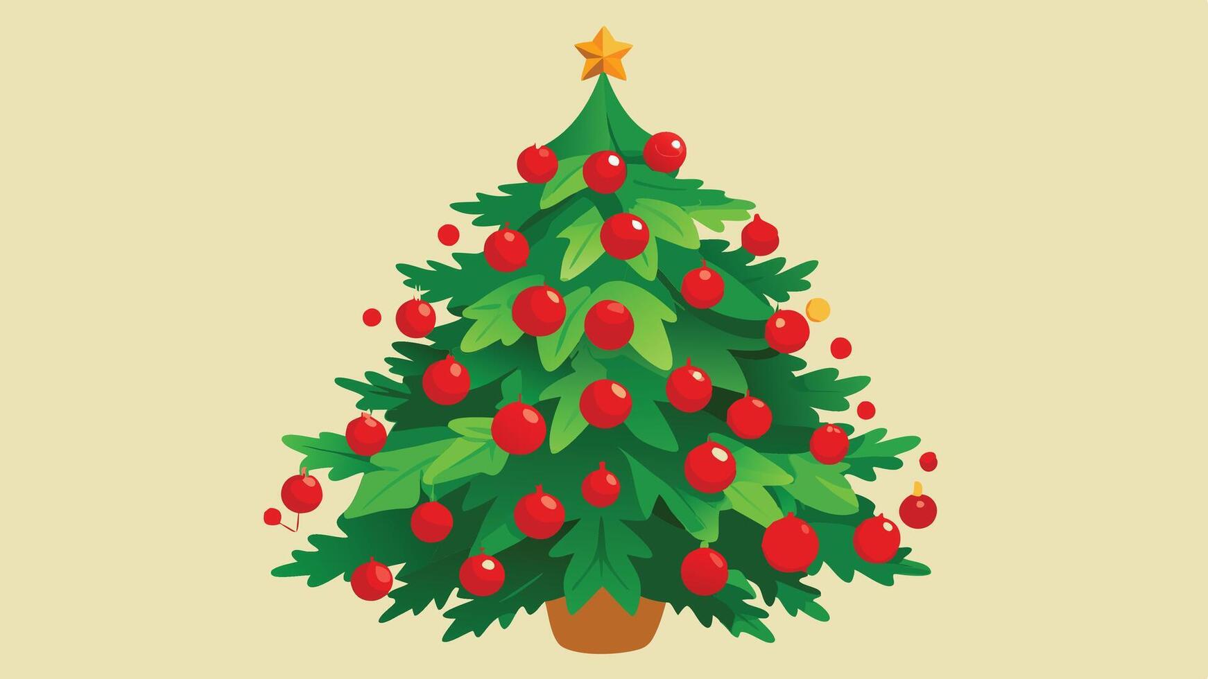 comparison of two Christmas trees. The left tree is a simple, unadorned green fir with no decorations.Christmas tree . Collection of Christmas trees. New Years and xmas traditional symbol vector