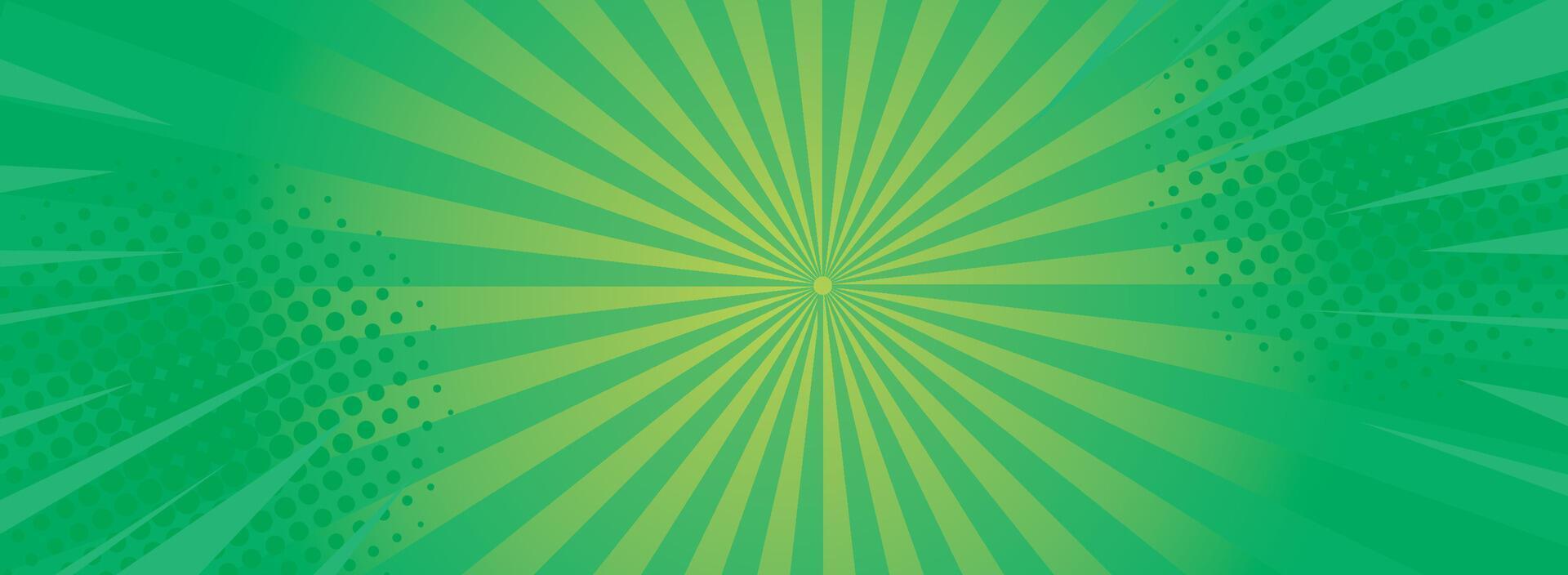 Abstract green comic zoom background vector