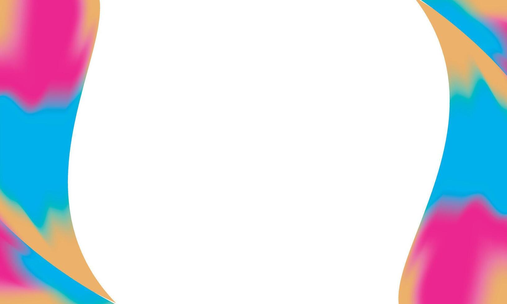 multicolor curve frame isolated on white background vector
